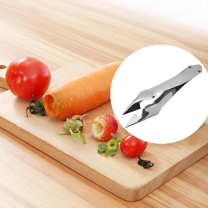 Stainless Steel Strawberry Huller Fruit Peeler Pineapple Corer Slicer Cutter