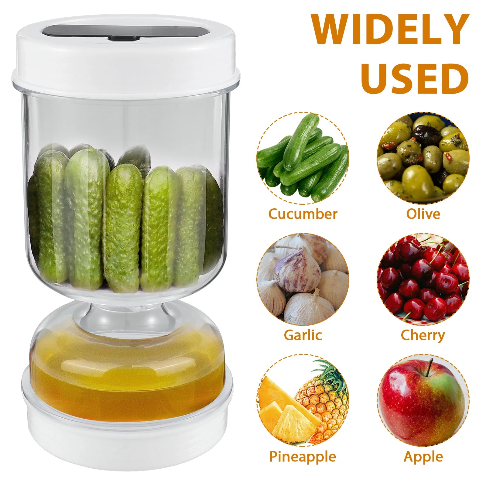 Hourglass Pickle Jar: Dispenser for Pickles, Olives, and More