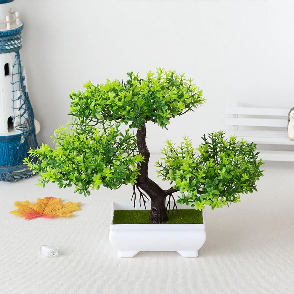 Small Artificial Bonsai Tree in Pot: Home Table Decoration